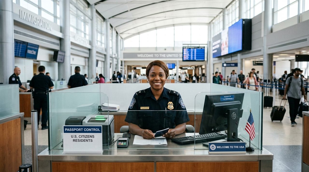 Nhập cảnh sân bay Mỹ (CBP Officer)